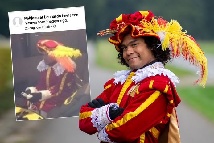 Deze foto van Leonardo als Zwarte Piet werd in september verwijderd. Maar hij is van zichzelf donker...