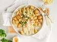 Wat Eten We Vandaag: Witte asperges met Hollandaisesaus, aardappeltjes, ei en ham