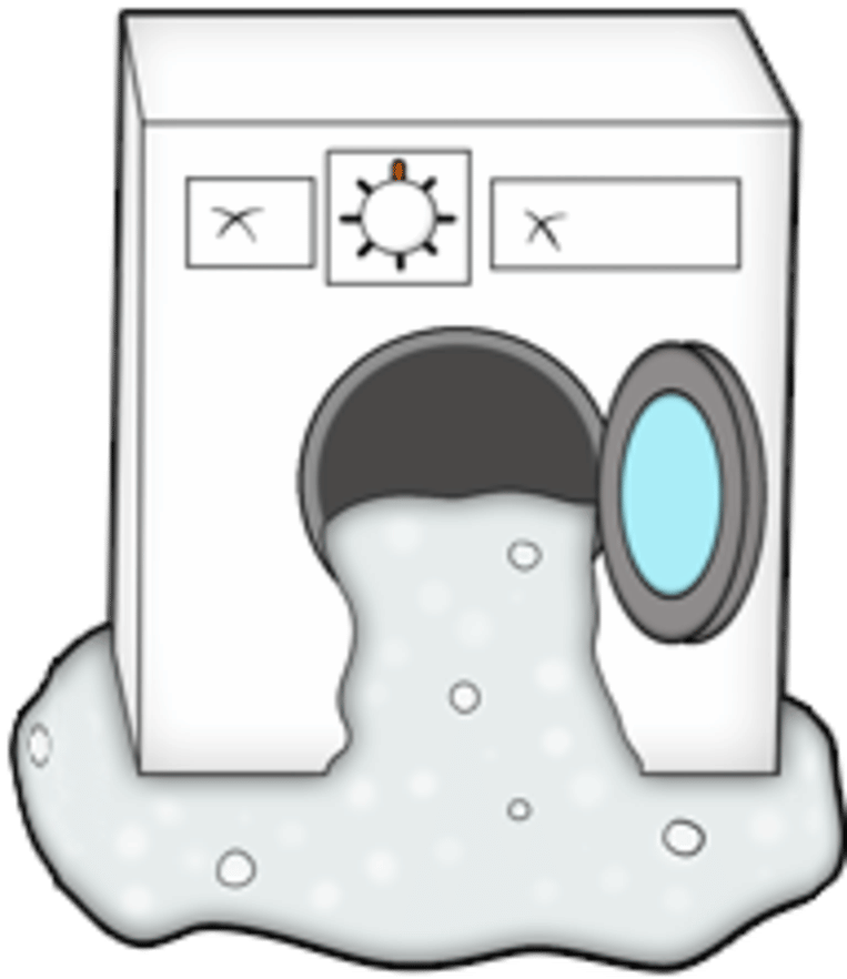 Voorbeeld uit de energiebesparingsgame: een zieke wasmachine. Zodra spelers in hun eigen huis hun wasmachine op een lagere temperatuur zetten, wordt de machine weer ‘beter’.  Beeld Proefschrift Universiteit Utrecht