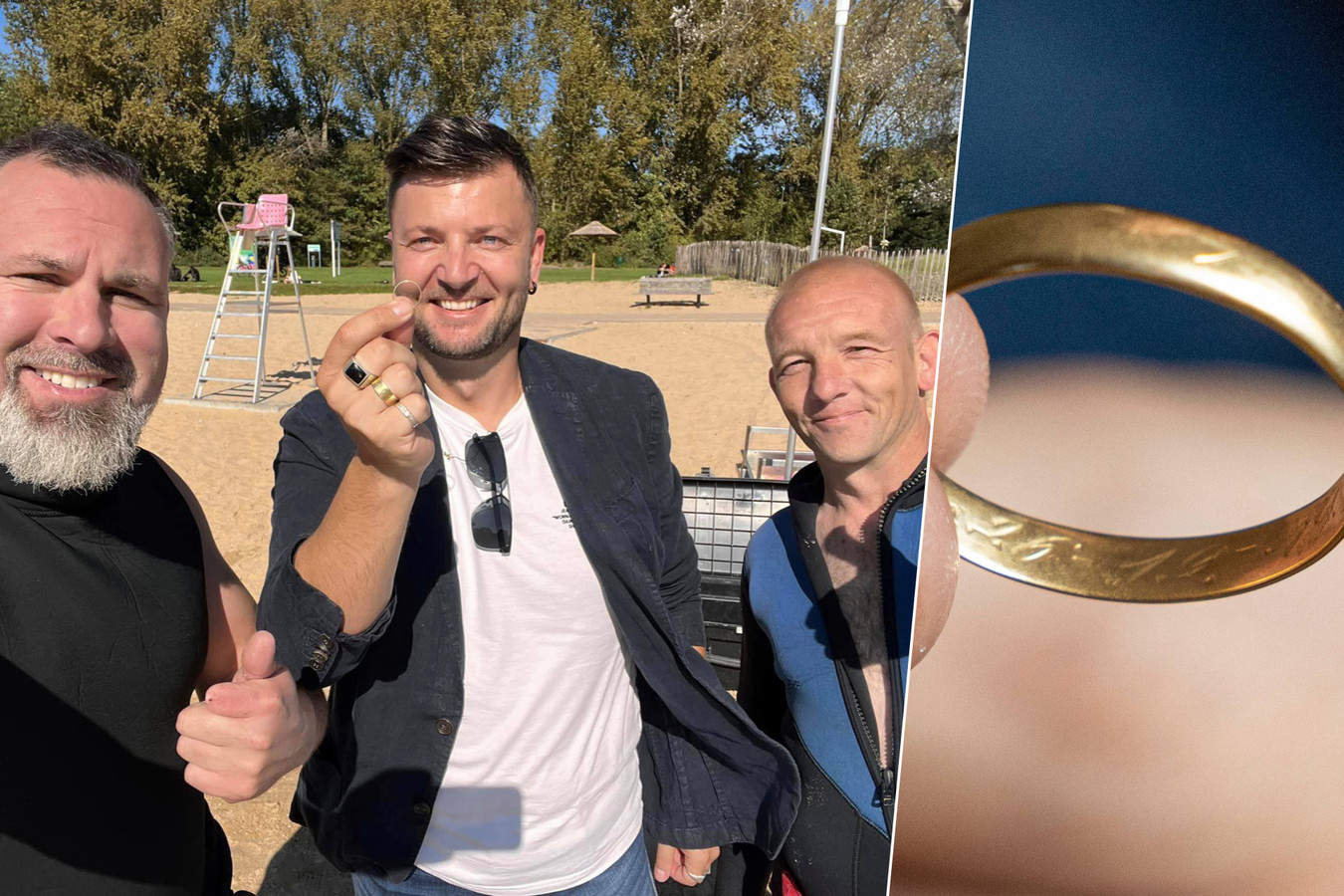 Na 17 jaar komt verloren trouwring van Thijs’ grootvader létterlijk