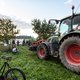 Actievoerders blokkeren bouwwerkzaamheden Lutkemeerpolder