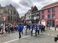 De Tabaksstoet vorig jaar met de Stadsharmonie Wervik, met op kop het trommelkorps