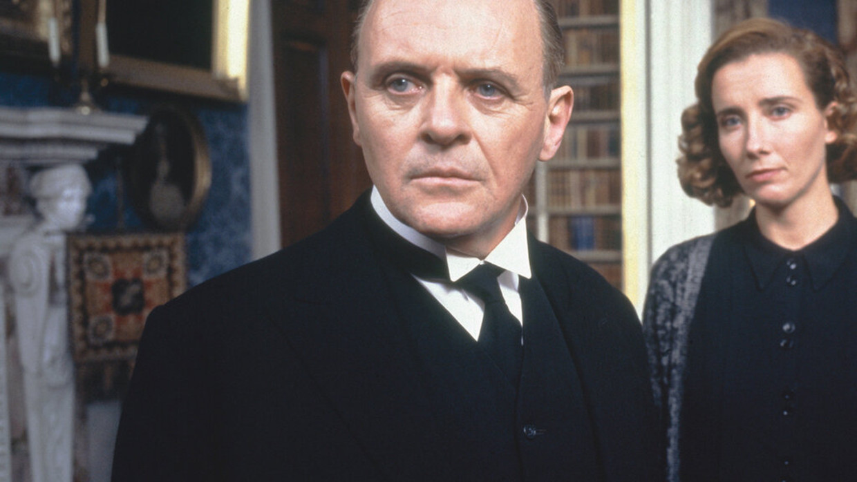 Anthony Hopkins en Emma Thompson in The Remains of the Day (1993). Beeld 