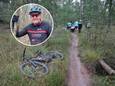Inzet/beeldbewerking DG: Herman Wissink. Hij raakte gewond bij een ongeval met zijn mountainbike. Foto op de achtergrond is niet het ongeval waar Herman bij betrokken was.
