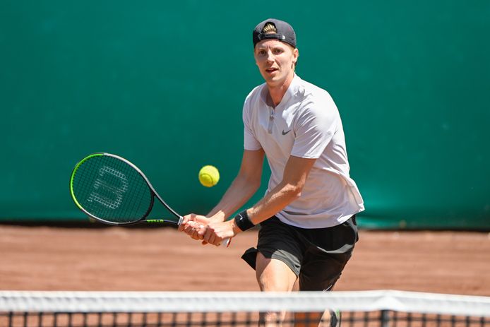 Gijs Brouwer while playing at the Houston ATP Tournament.