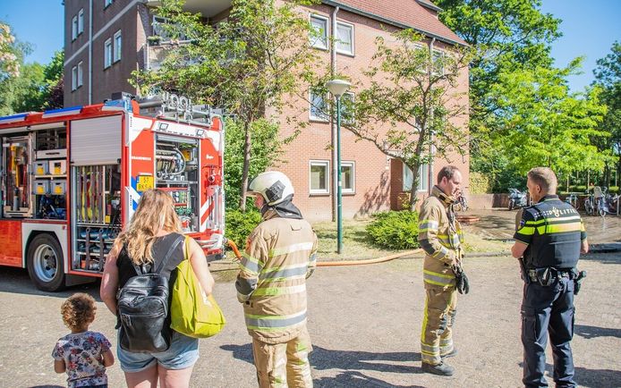 Brand op Het Spaarne in Woerden.