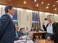 Nieuwe voorzitter van de gemeenteraad Rodrigue Bijlsma en gemeenteraadslid Iris Schoeters
