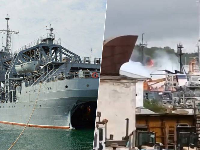 KIJK. Oekraïne raakt weer schip van Russische Zwarte Zeevloot: “Het zal niet makkelijk worden om het te vervangen”
