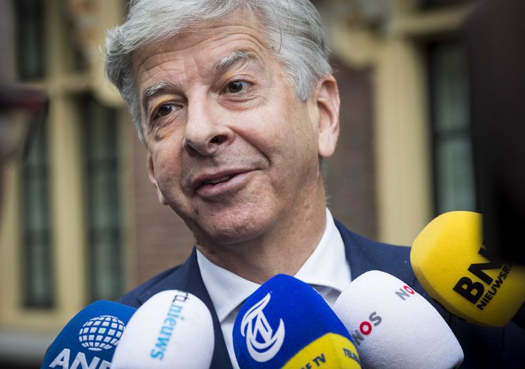 Minister Plasterk vrijdag op het Binnenhof. Beeld anp
