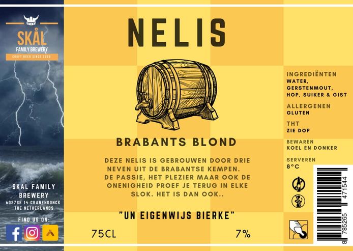 7% Nelis - SKAL Familiy Brewery - Cranendonck BLB2022