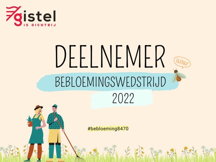 Stad Gistel doet dit jaar weer mee met de bebloemingswedstrijd, waarin mensen kunnen strijden voor de titel van mooiste tuin.