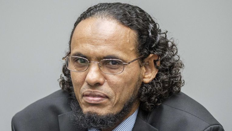 Ahmad al-Mahdi vandaag voor het Internationaal Strafhof in Den Haag. Beeld anp