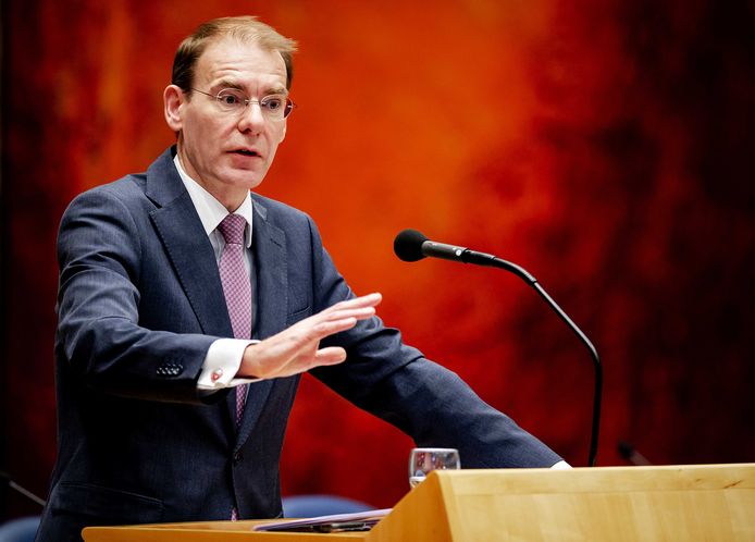 Staatssecretaris Menno Snel van Financiën tijdens het debat in de Tweede Kamer