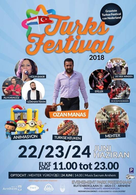 De poster van het Turks Festival Arnhem 2018.