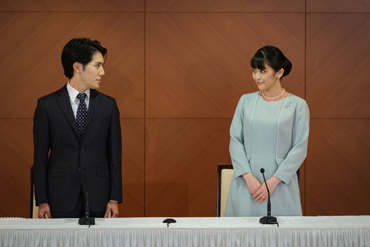 Prinses Mako en Kei Komuro Beeld Getty Images
