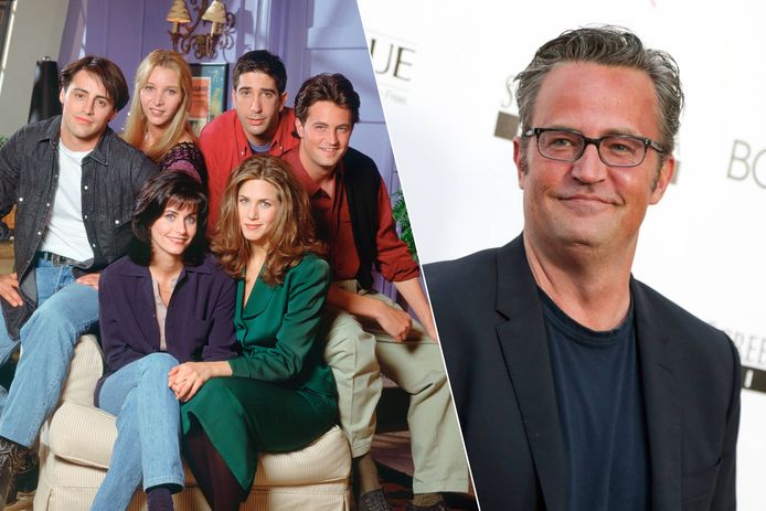 Matt LeBlanc, Lisa Kudrow, David Schwimmer, Matthew Perry, Courteney Cox en Jennifer Aniston in ‘Friends’.