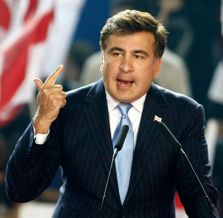 De Georgische oud-president Michail Saakasjvili, wiens regeerperiode vorig jaar eindigde. Beeld REUTERS