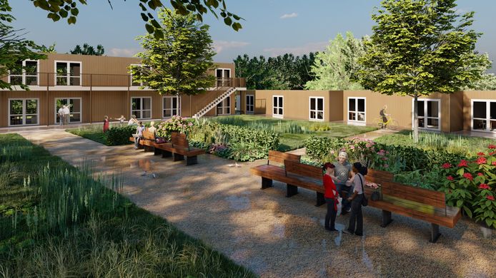 Het hofje moet ervoor gaan zorgen dat de toekomstige bewoners elkaar regelmatig ontmoeten, om zo een fijne leefomgeving te creëren.