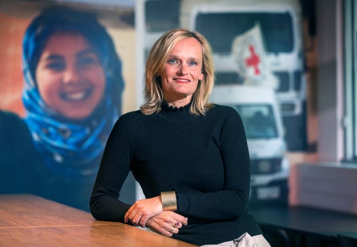 Heleen van den Berg, hoofd Nederlandse hulp van het Rode Kruis.