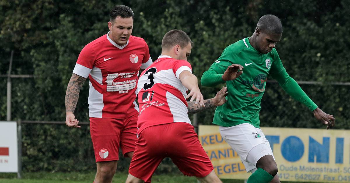 Letwory weer de grote man bij Helmondia; RKPVV speelt gelijk door blunder van Schadewijk-doelman