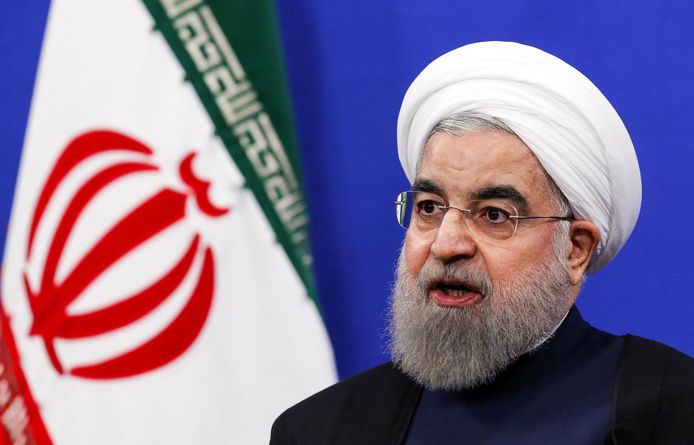 De Iraanse president Hassan Rohani .