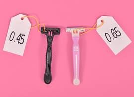 Scheermesjes (en andere toiletartikelen) voor mannen zijn stukken goedkoper