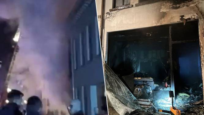 Zware brand legt woning in Schoolstraat volledig in de as, gezin blijft ongedeerd dankzij rookmelders