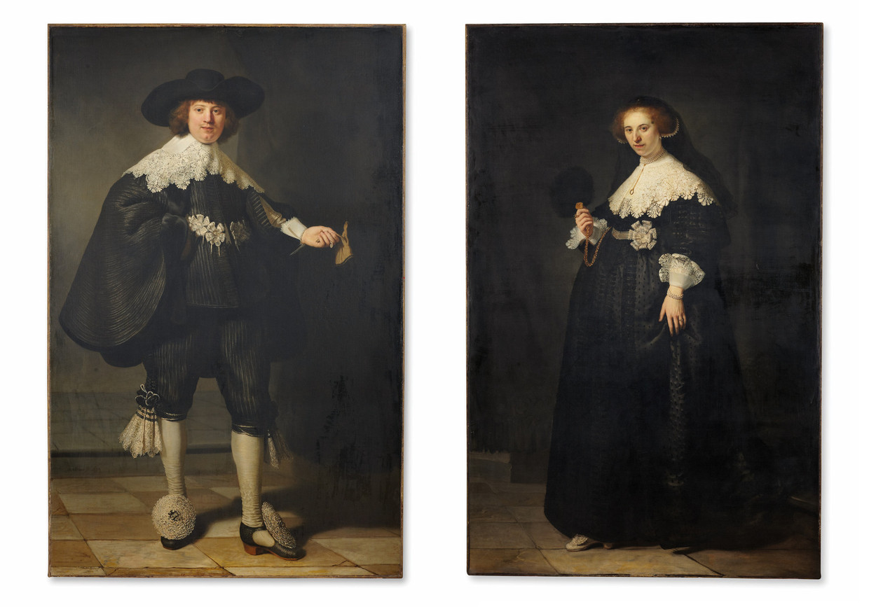 De portretten van Maerten Soolmans en Oopjen Coppit van Rembrandt. Beeld ANP