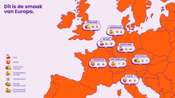 A colpo d'occhio: i gusti Air Up più popolari d'Europa.