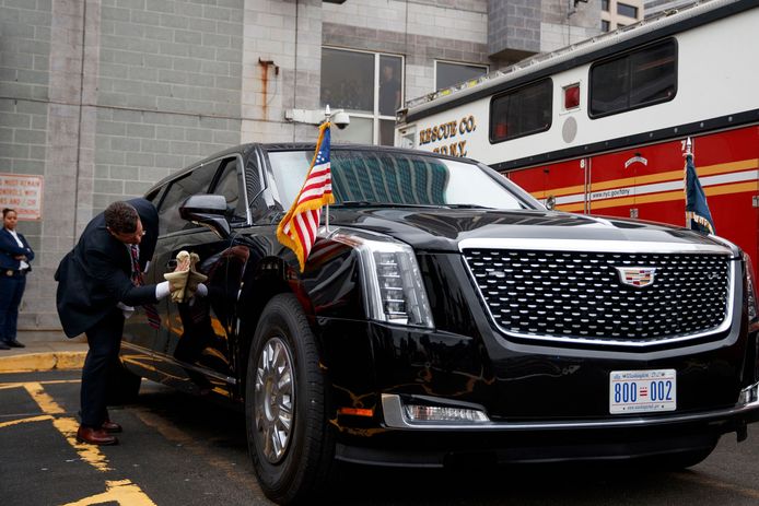 The Beast, de limousine van de Amerikaanse president, is de best gepantserde auto ter wereld. Nu is het nog een Cadillac met verrbandingsmotor.