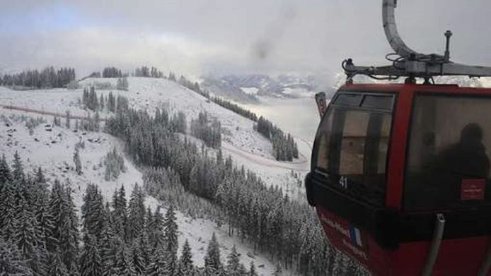 Skigebied nabij Kirchberg in Tirol.