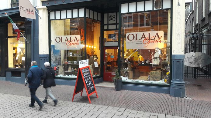 De winkel van Olala Chocola in de Rijnstraat in Arnhem.