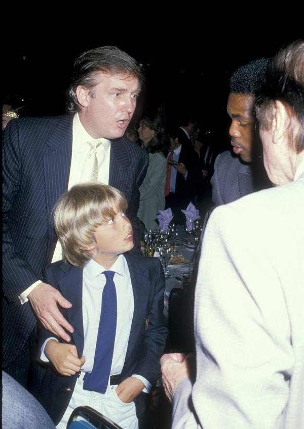 Donald Trump met zijn oudste zoon Donald Trump Jr.