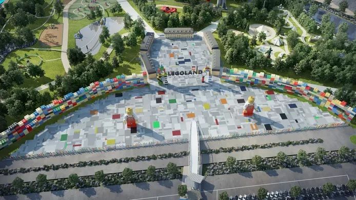 Voici à quoi aurait pu ressembler l'entrée du parc Legoland de Charleroi.