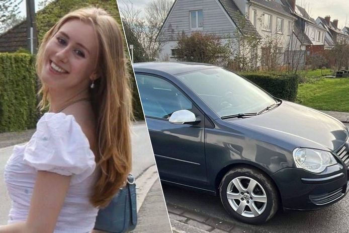 Yara Declercq (21) uit Avelgem. Haar VW Polo werd gestolen aan de Okay-winkel in Vichte maar is teruggevonden, dankzij een oproep op sociale media.