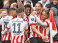 Luuk de Jong scoort hier tegen Ajax.