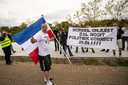 Een eerdere demonstratie in Hilversum  van Demonstratie van het Volk. De groep was klein, de bijeenkomst verliep rustig.