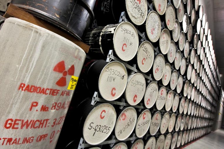 Laagradioactief afval bij COVRA (Centrale Opslag Voor Radioactief Afval) in Borssele. Beeld anp