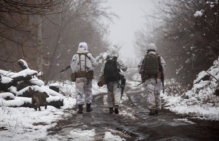 Ukrainian soldiers patrolled near the border with Donetsk, a pro-Russian region.  Image AP