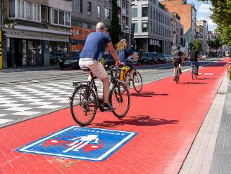De Wever geeft fietsstraat Turnhoutsebaan dikke onvoldoende: “In de plaats van de pot rode verf, hadden we veel liever een volledige heraanleg gezien”