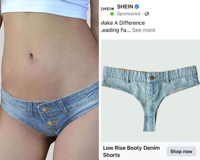 Shein lance un mini short en jean plus petit que des sous