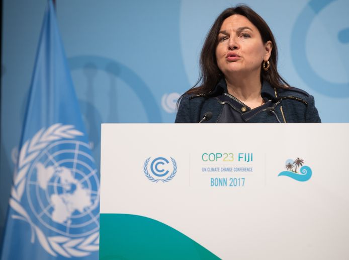 Federaal Energieminister Marie-Christine Marghem op de klimaattop in Bonn