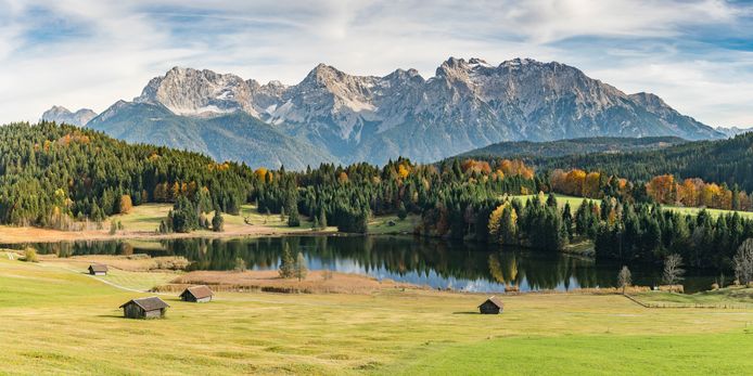 Le montagne Corvendel al confine tra Germania e Austria sono apprezzate da alpinisti e ciclisti.