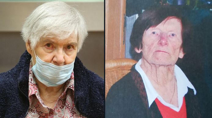 Clara Maes (89) tijdens haar assisenproces en slachtoffer Suzanne Thibeau (93).