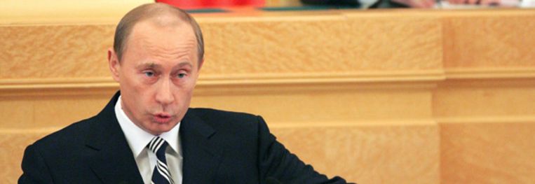 De Russische president Vladimir Poetin houdt donderdag zijn jaarlijkse rede tot de natie. (AFP) Beeld 