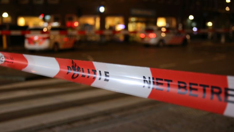 Een politie-afzetting. De foto is gemaakt op een andere plaats delict. Beeld anp