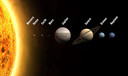 Saturnus is de zesde planeet vanaf de zon.