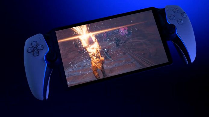 The device looks like a controller with a screen inside.