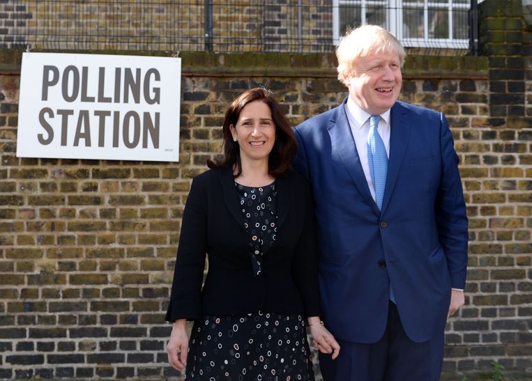 Boris Johnson en zijn echtgenote Marina. Beeld Getty Images