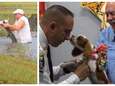 Puppy die door baasje werd gered uit bek van alligator, benoemd tot ‘hulphond’ van de politie